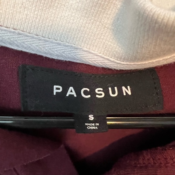 Pacsun Collared Burgundy Sweatshirt (Small) - Picture 3 of 3